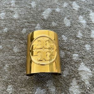 Tory Burch, logo gold cuff bracelet